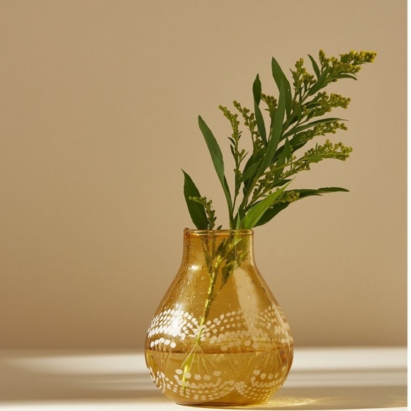 By Anthropologie Vivi Glass Bud Vase in Gold - Picture 1 of 13